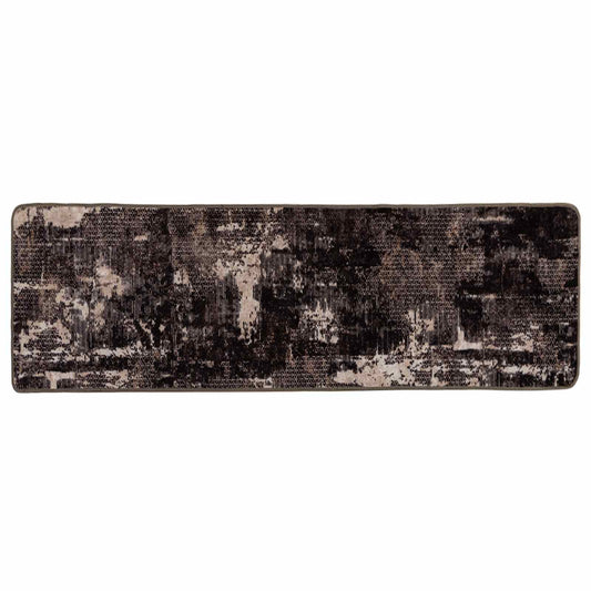 Rug Runner MARSA Black 50 x 300 cm Polyester and PVC