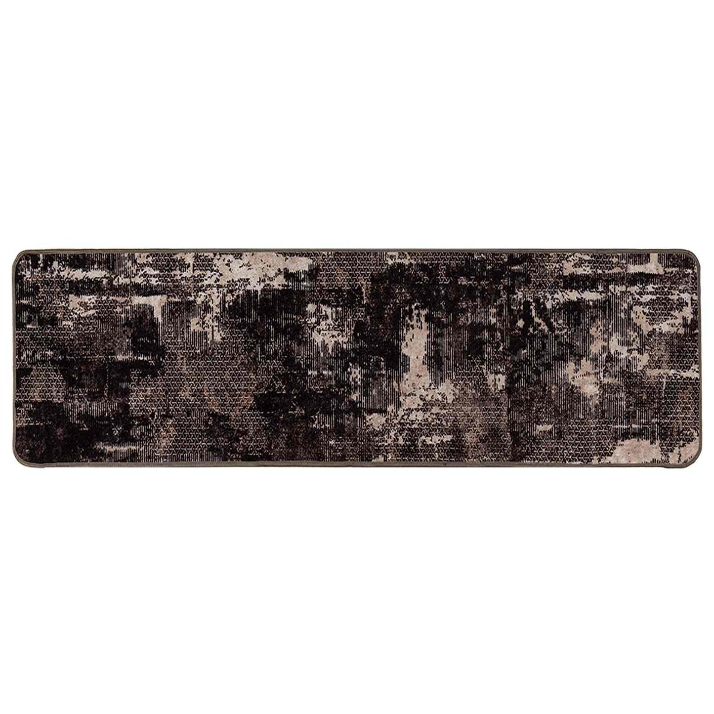 Rug Runner MARSA Black 50 x 450 cm Polyester and PVC