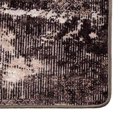 Rug Runner MARSA Black 80 x 100 cm Polyester and PVC