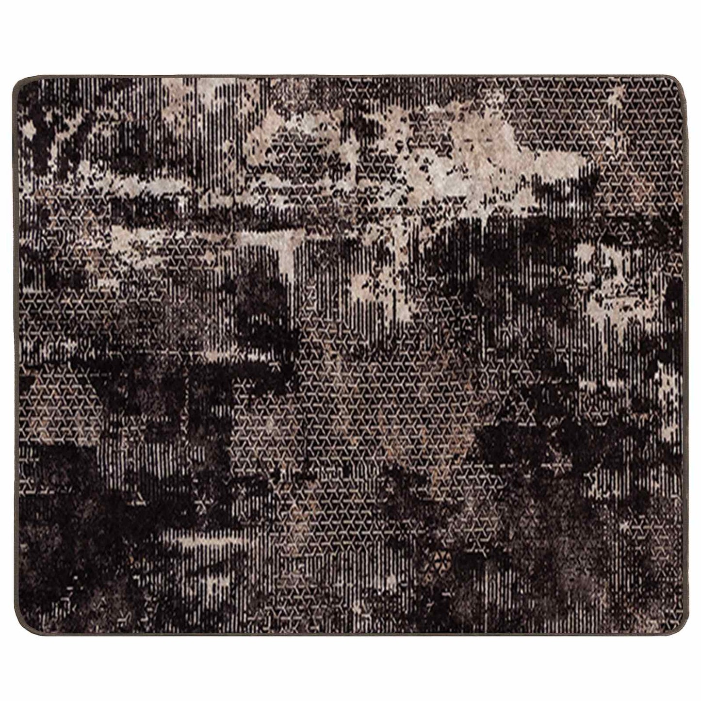 Rug Runner MARSA Black 80 x 100 cm Polyester and PVC