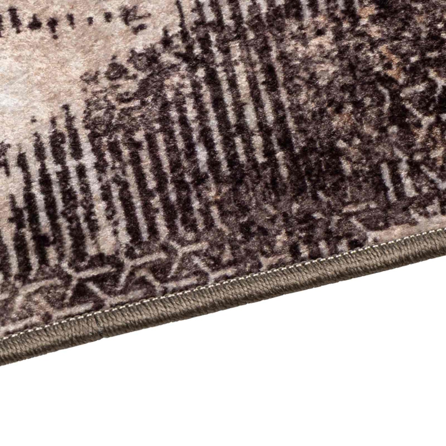Rug Runner MARSA Black 80 x 200 cm Polyester and PVC