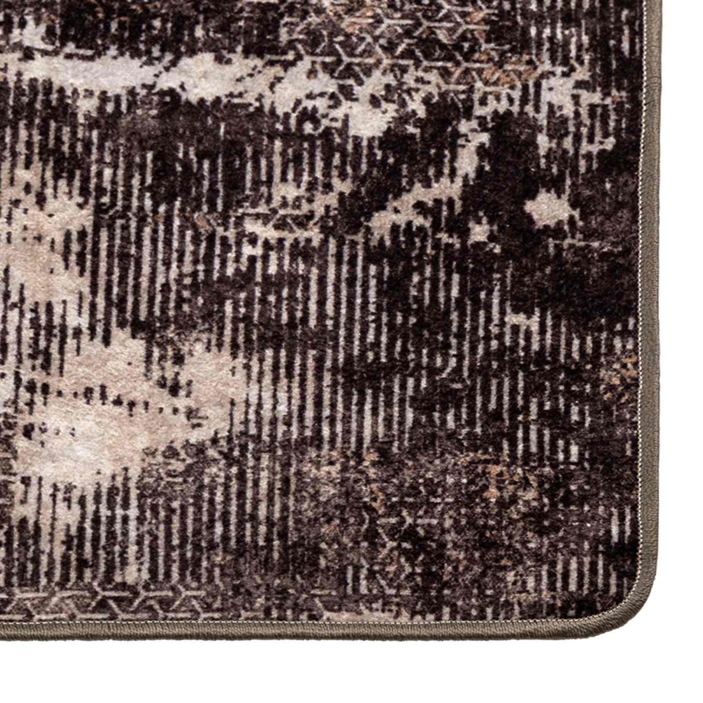 Rug Runner MARSA Black 80 x 200 cm Polyester and PVC