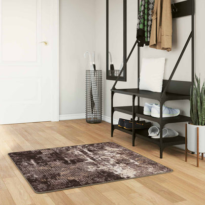 Rug Runner MARSA Black 100 x 100 cm Polyester and PVC