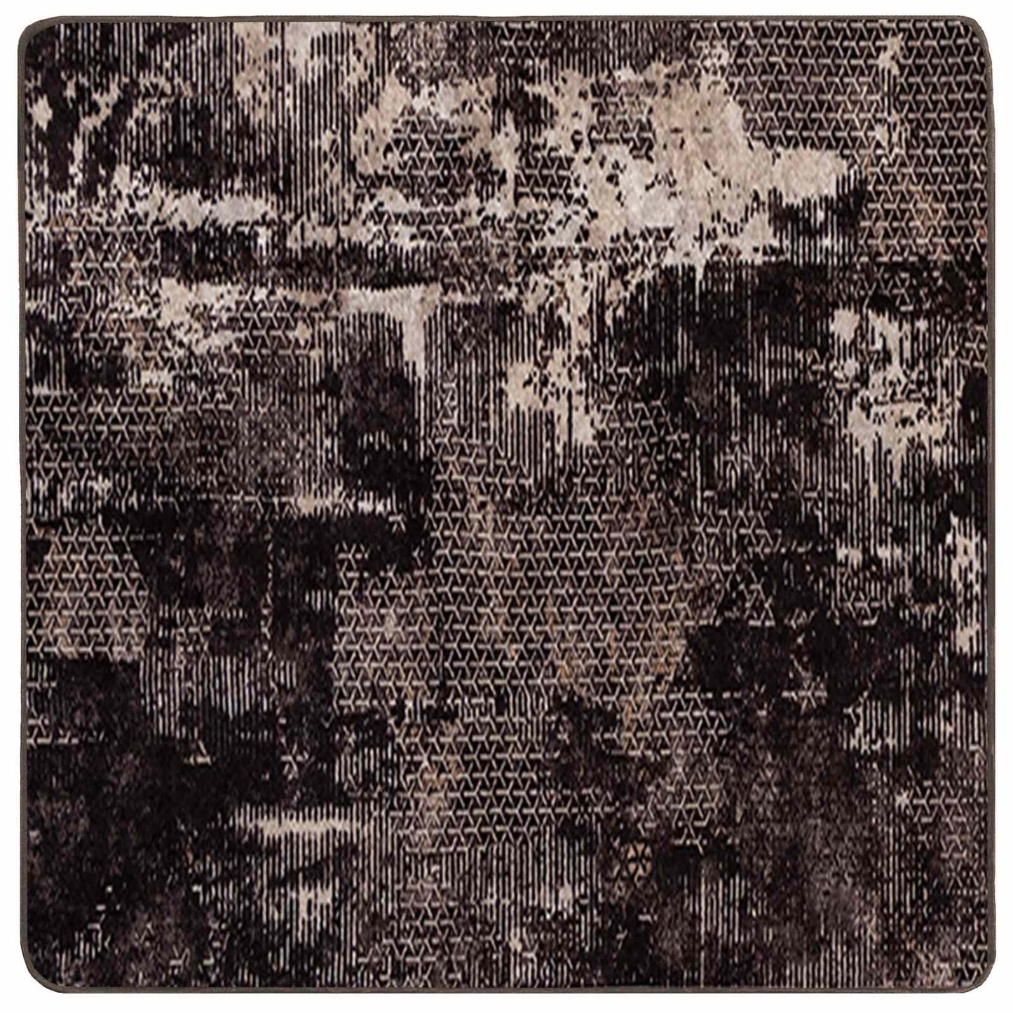 Rug Runner MARSA Black 100 x 100 cm Polyester and PVC