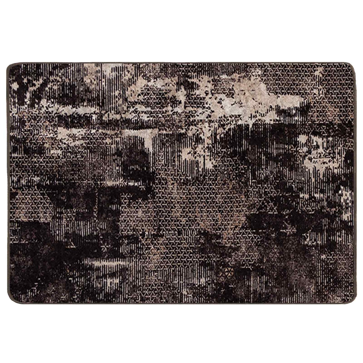Rug Runner MARSA Black 100 x 150 cm Polyester and PVC