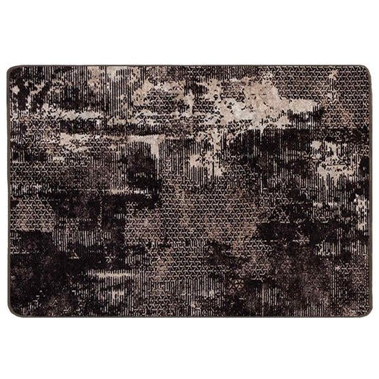 Rug Runner MARSA Black 100 x 150 cm Polyester and PVC