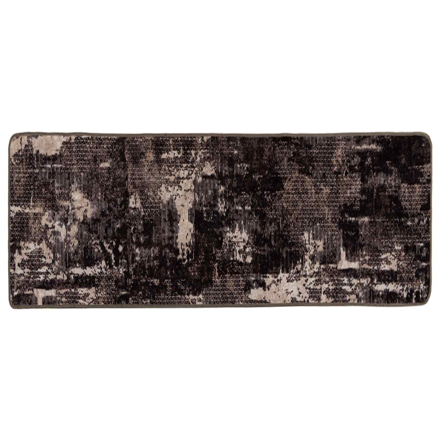 Rug Runner MARSA Black 100 x 200 cm Polyester and PVC