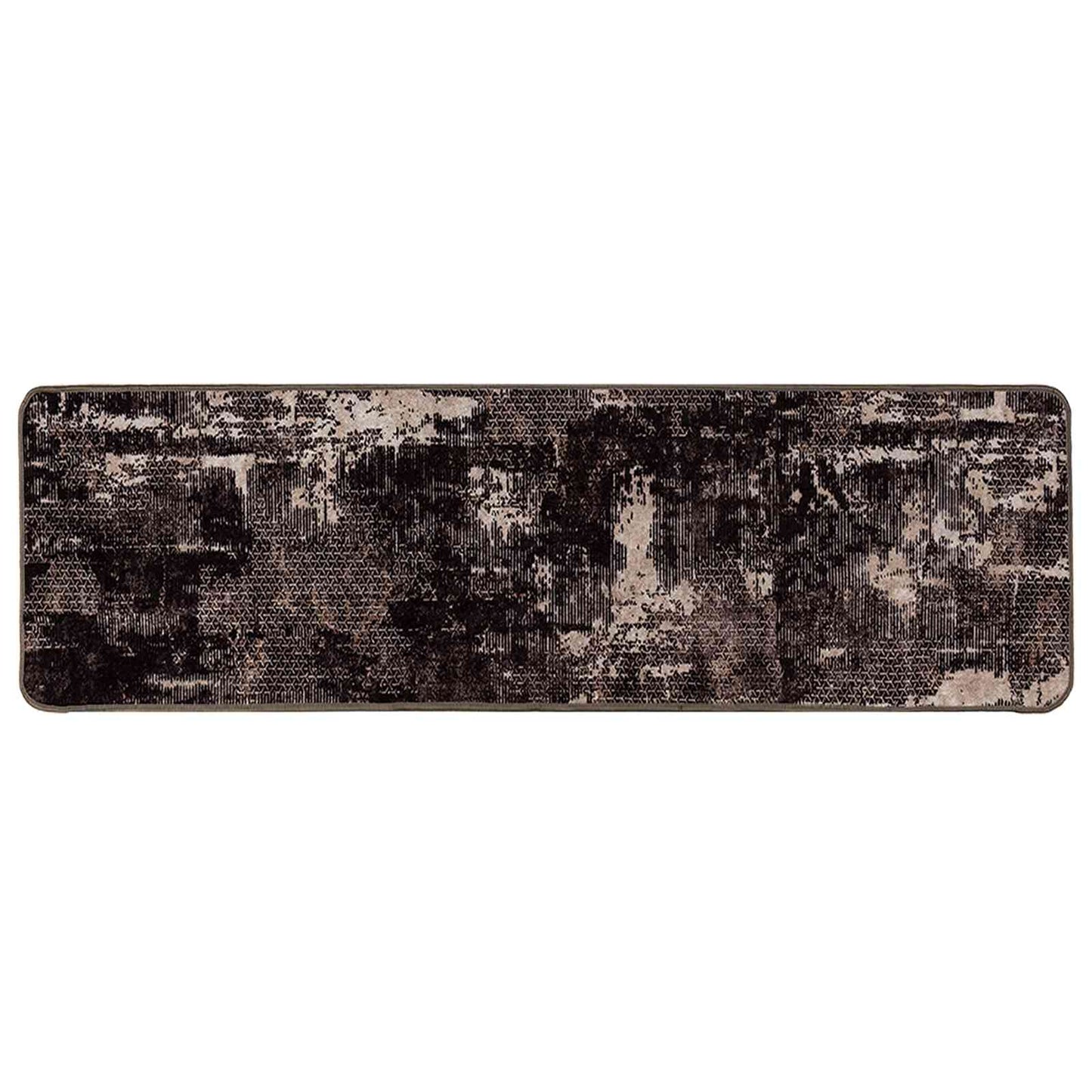 Rug Runner MARSA Black 100 x 300 cm Polyester and PVC
