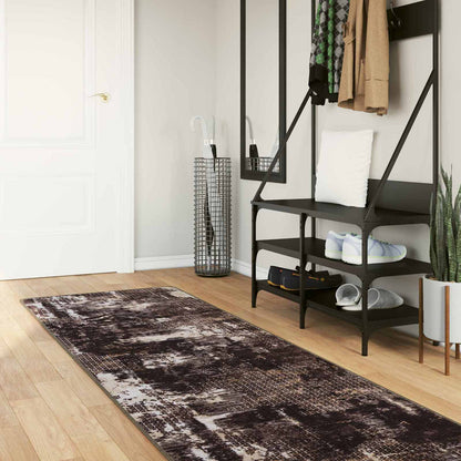Rug Runner MARSA Black 100 x 450 cm Polyester and PVC