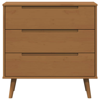 Chest of Drawers MOLDE Caramel 80 x 40 x 80 cm Solid Pine Wood