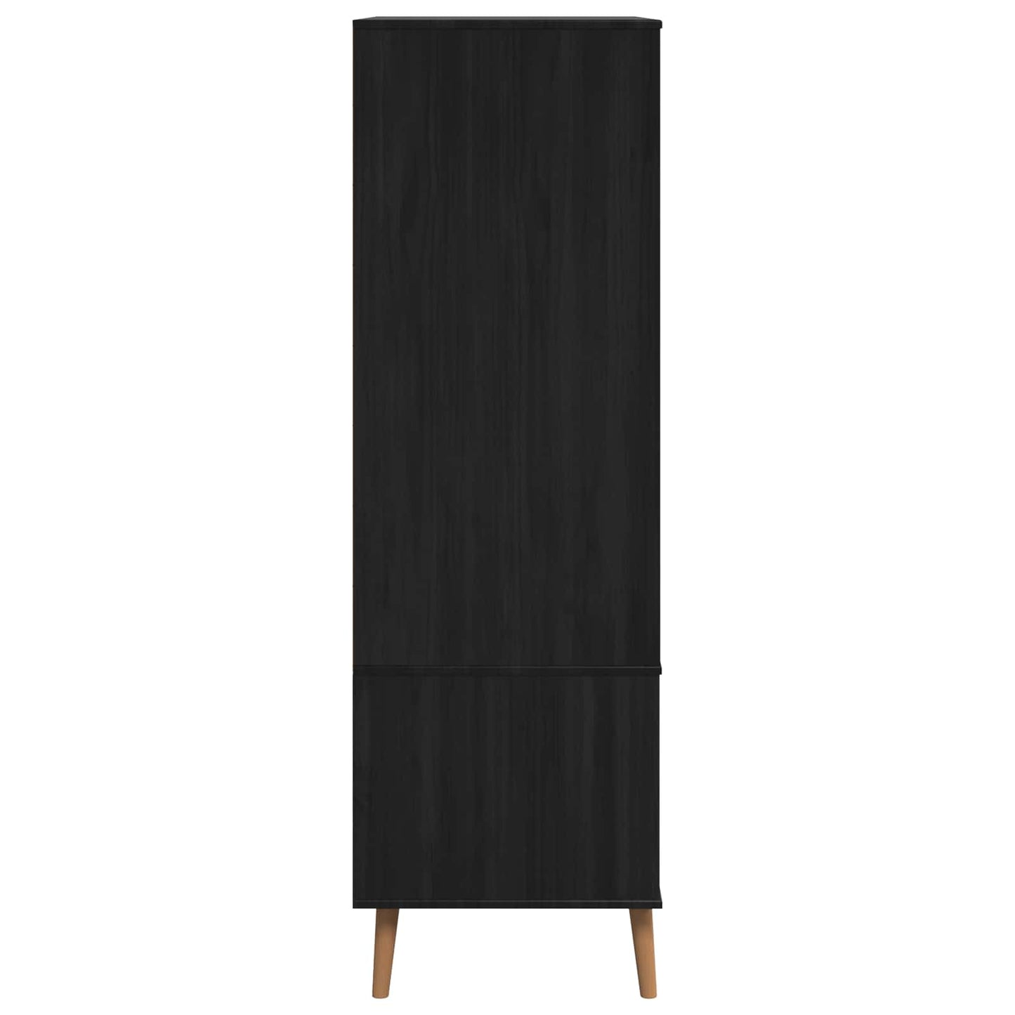 Wardrobe MOLDE Black 90 x 55 x 175 cm Solid Pine Wood