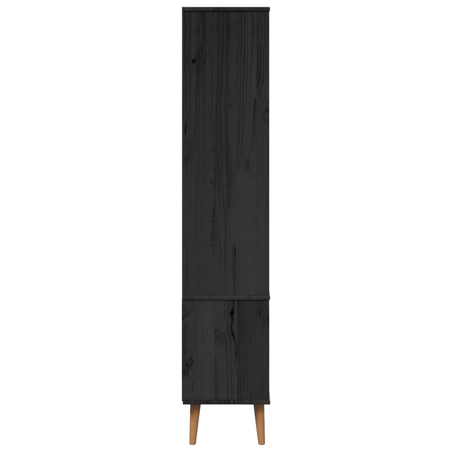 Glass Display Cabinet MOLDE 90 x 35 x 175 cm Solid Pine Wood