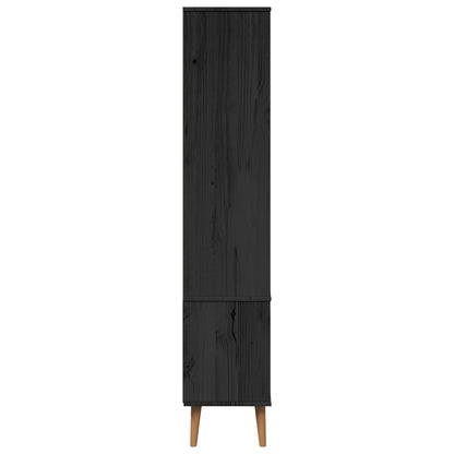 Glass Display Cabinet MOLDE 90 x 35 x 175 cm Solid Pine Wood