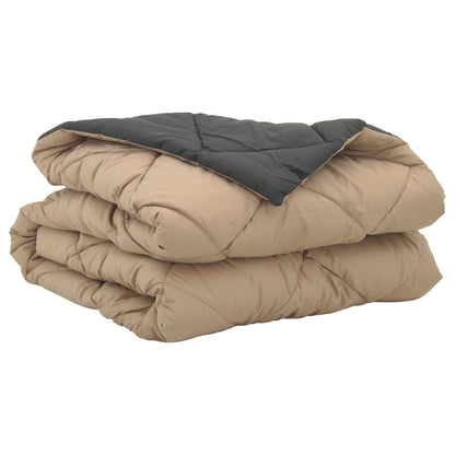 Summer Duvet Anthracite and Taupe 200 x 135 cm Microfiber
