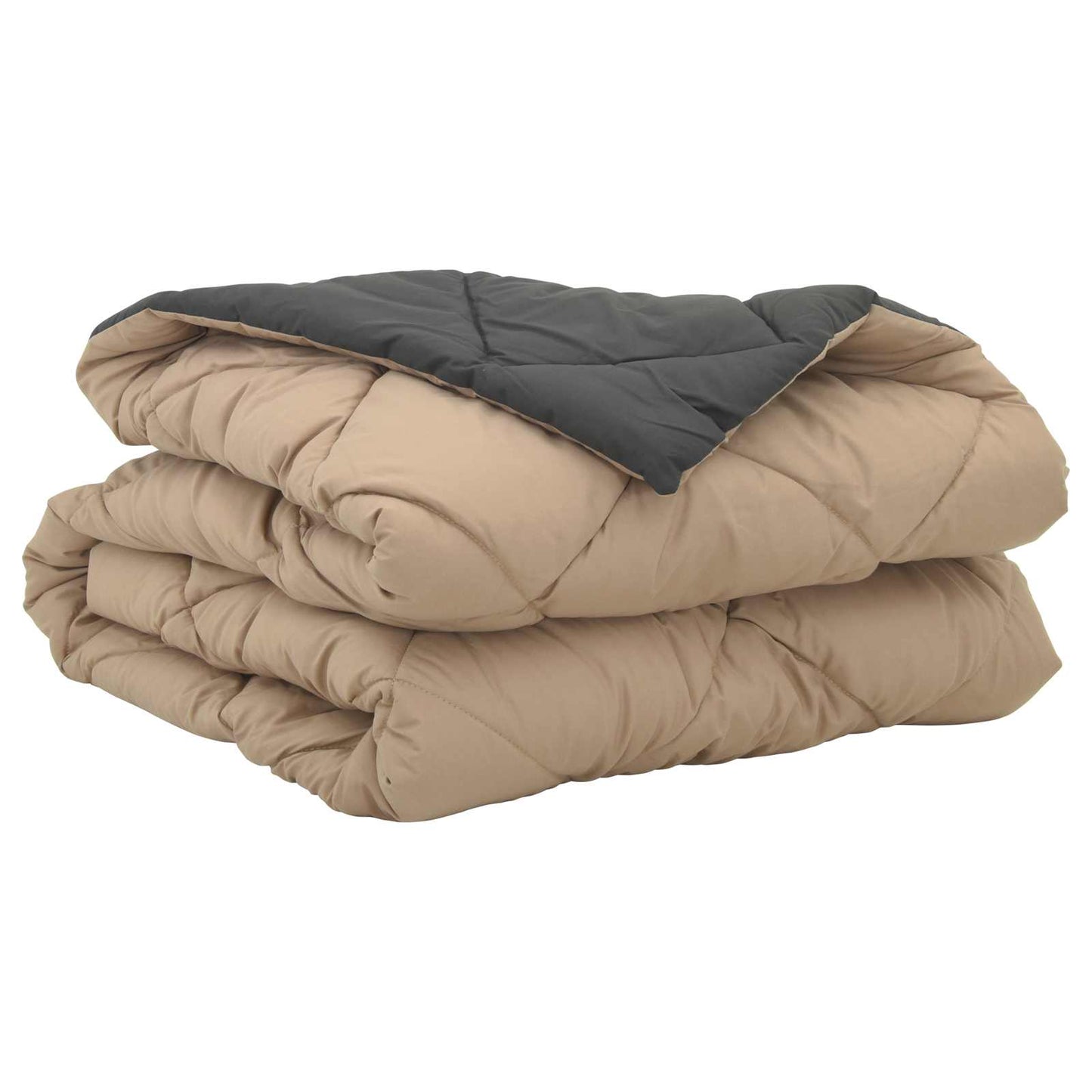 Summer Duvet Anthracite and Taupe 200 x 140 cm Microfiber