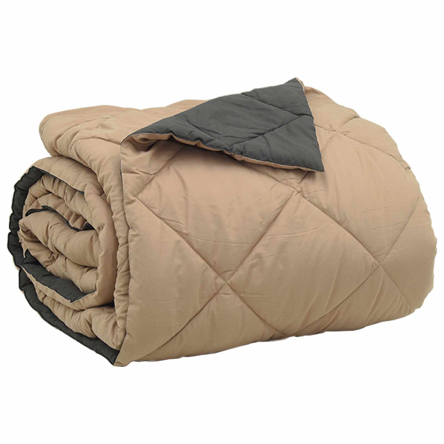 Summer Duvet Anthracite and Taupe 240 x 200 cm Microfiber