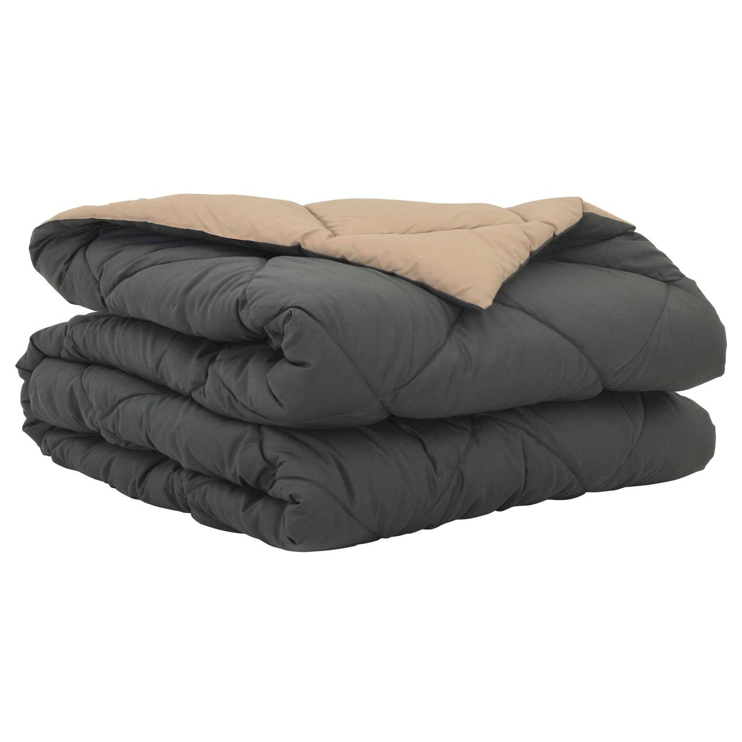 Summer Duvet Anthracite and Taupe 220 x 140 cm Microfiber