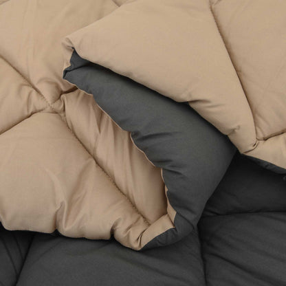 Summer Duvet Anthracite and Taupe 220 x 200 cm Microfiber