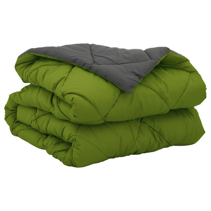 Summer Duvet Green and Anthracite 200 x 155 cm Microfiber