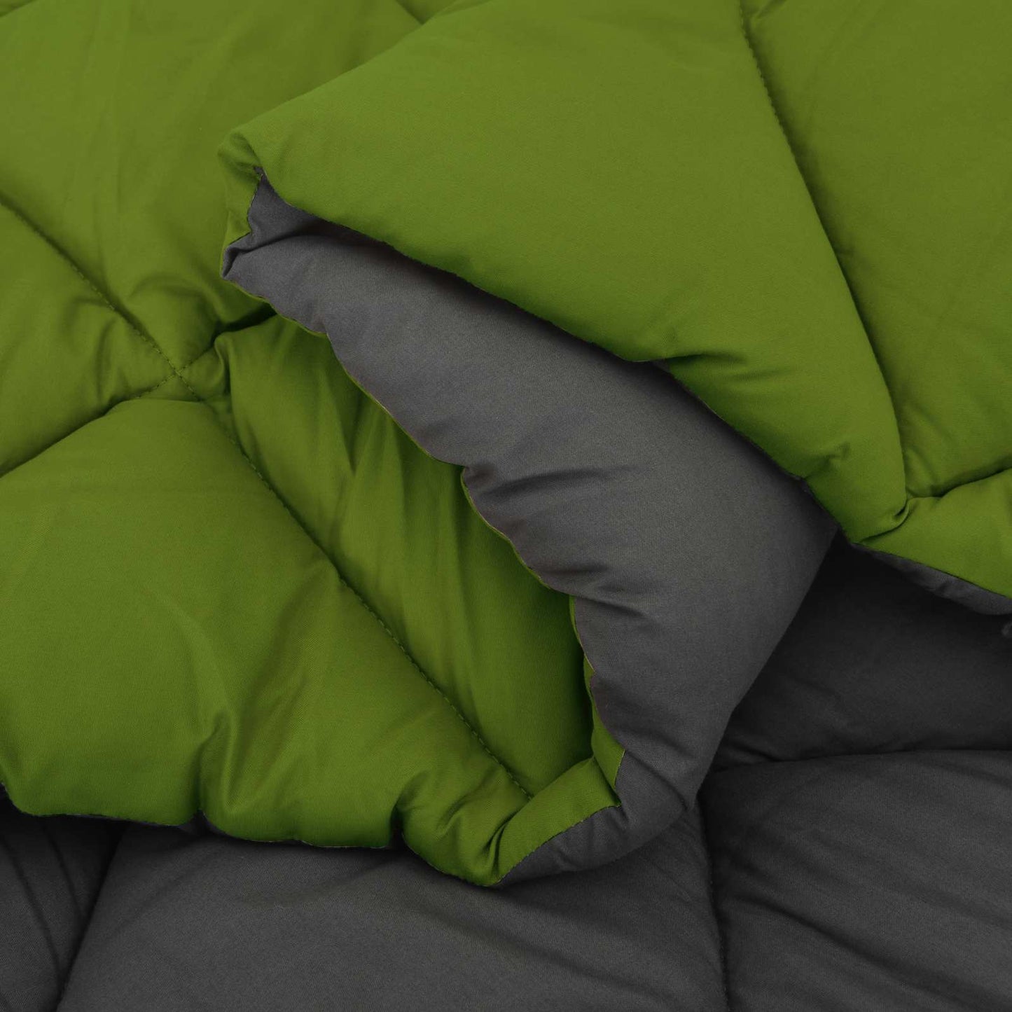 Summer Duvet Green and Anthracite 220 x 135 cm Microfiber