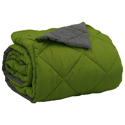 Summer Duvet Green and Anthracite 220 x 260 cm Microfiber