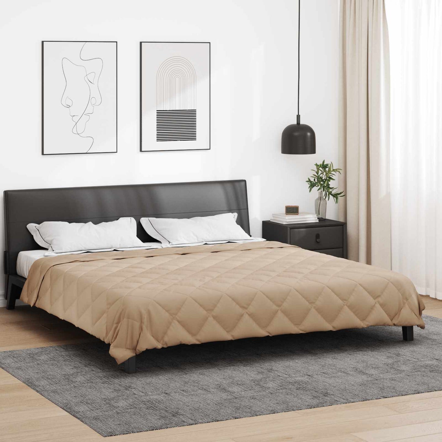 Summer Duvet Taupe 240 x 200 cm Microfiber
