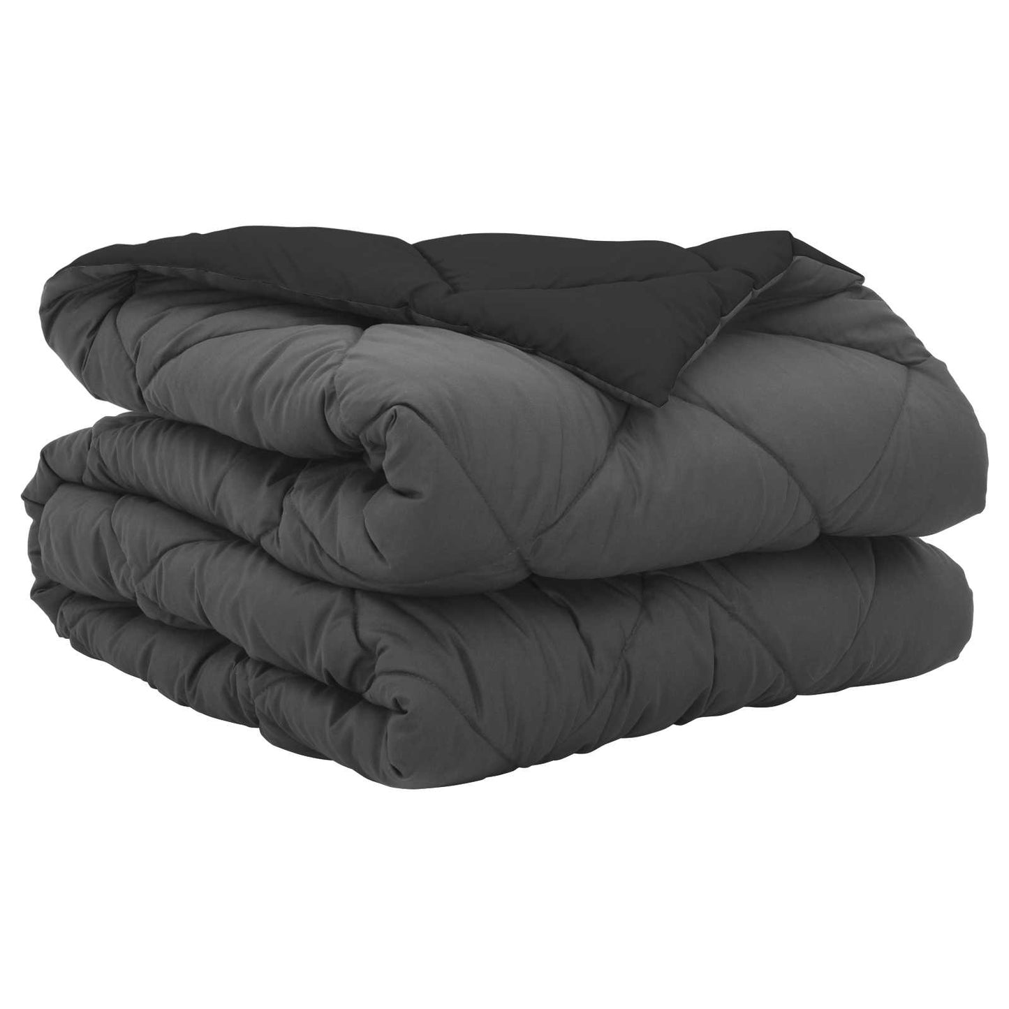 Summer Duvet Black and Anthracite 200 x 135 cm Microfiber