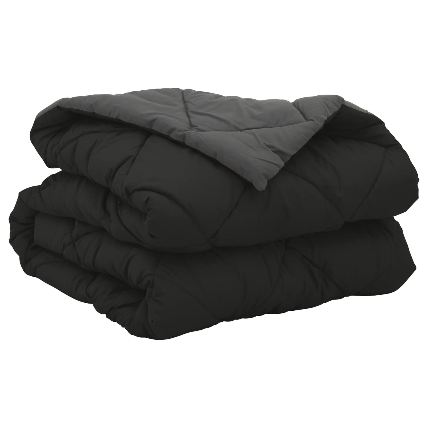 Summer Duvet Black and Anthracite 200 x 135 cm Microfiber