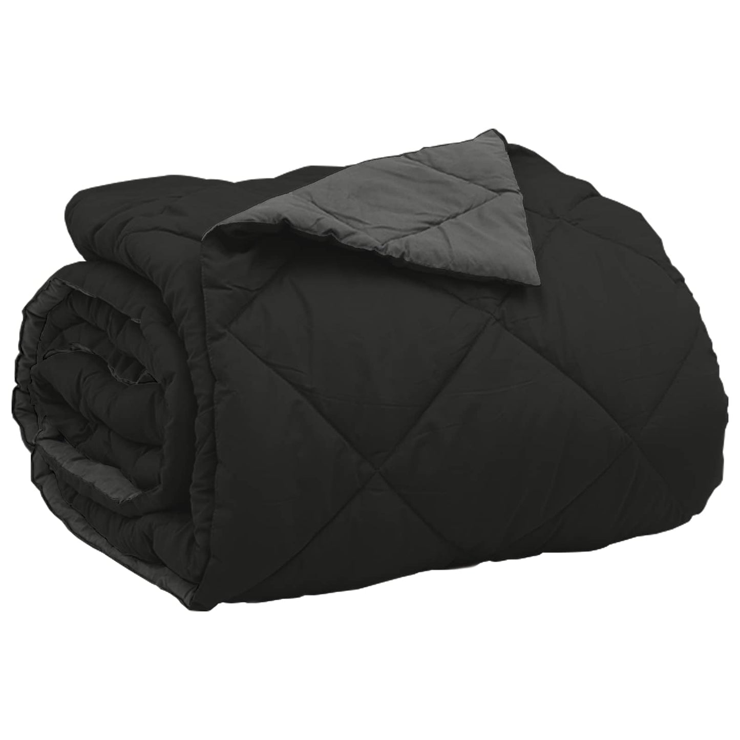 Summer Duvet Black and Anthracite 240 x 200 cm Microfiber