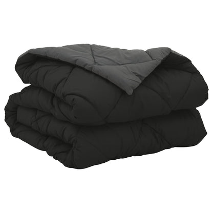Summer Duvet Black and Anthracite 220 x 135 cm Microfiber