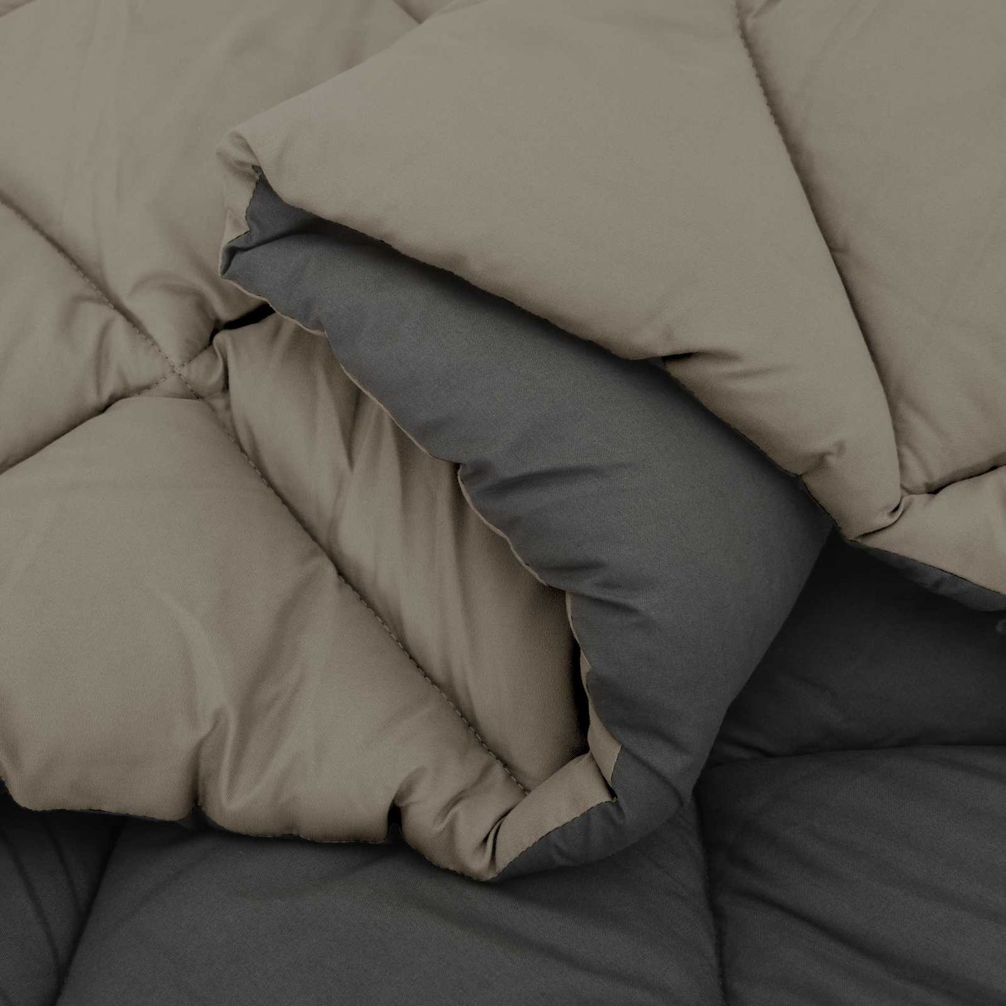 Summer Duvet Light Grey and Anthracite 200 x 140 cm Microfiber