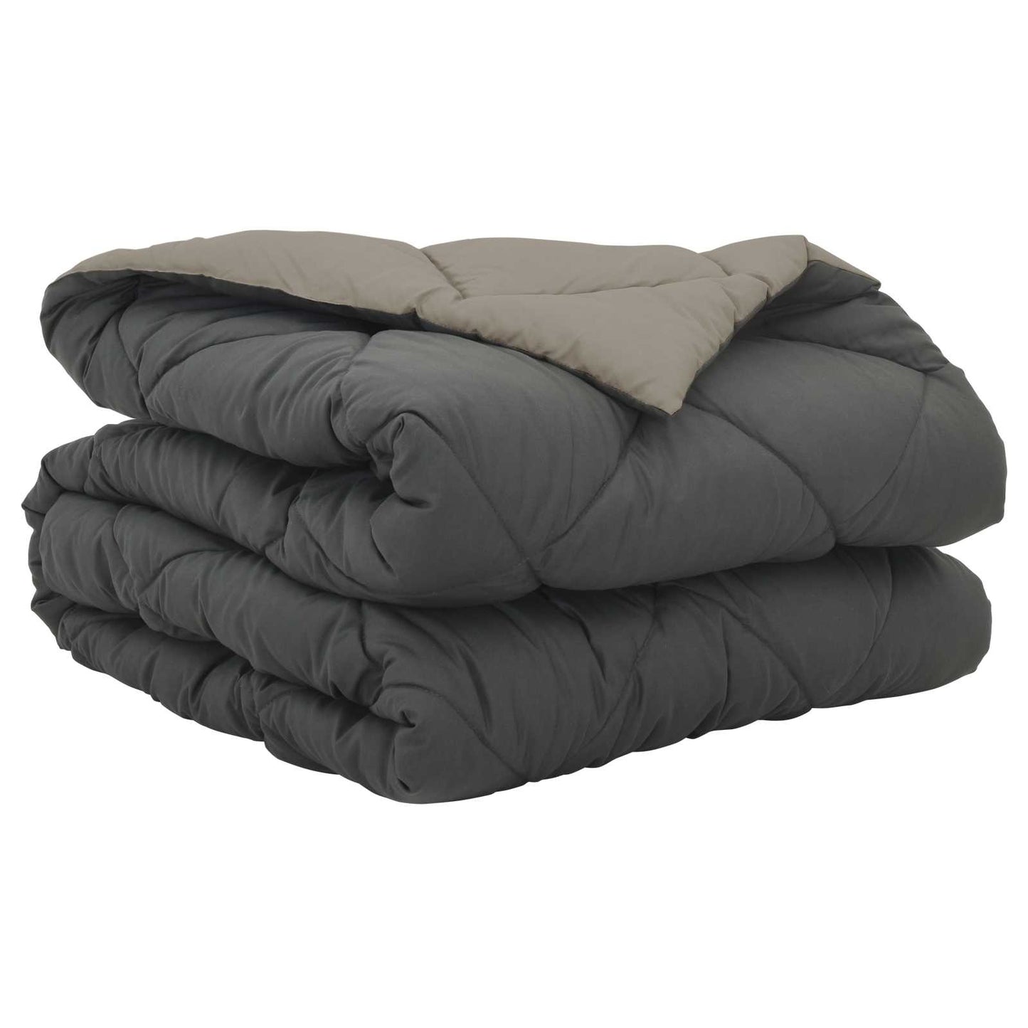 Summer Duvet Light Grey and Anthracite 220 x 155 cm Microfiber