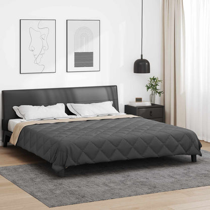 Full Year Duvet Anthracite and Taupe 200 x 200 cm Microfiber