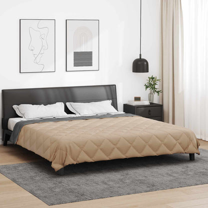 Full Year Duvet Anthracite and Taupe 200 x 220 cm Microfiber