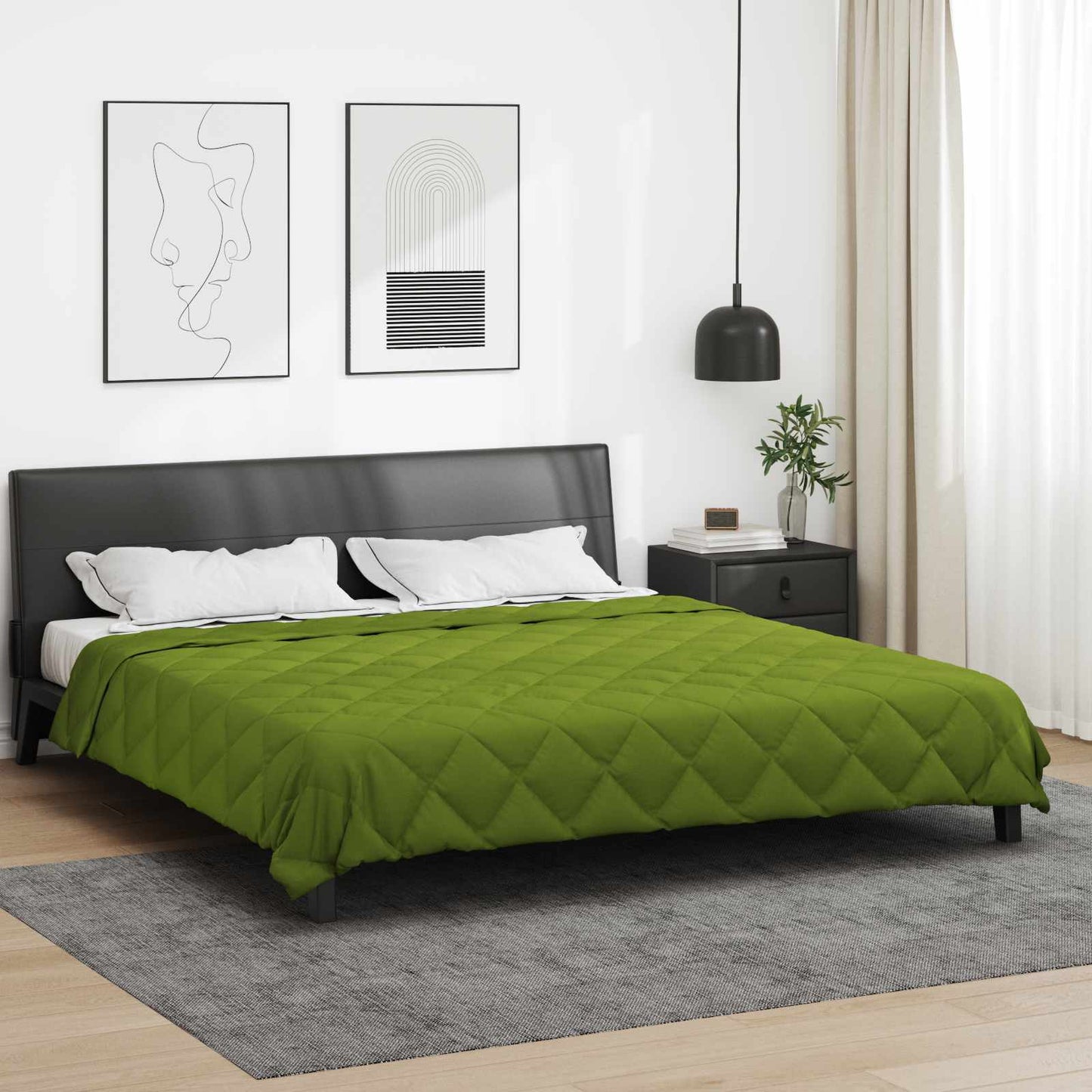 Full Year Duvet Green 220 x 240 cm Microfiber