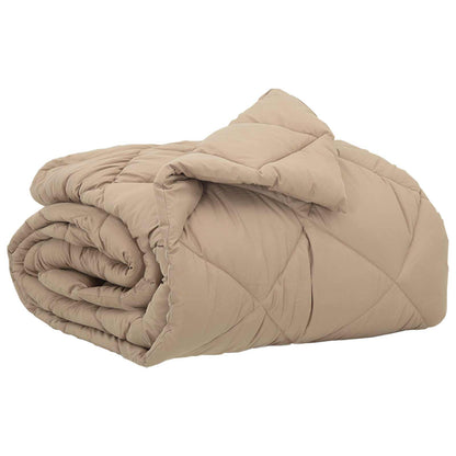 Full Year Duvet Taupe 135 x 200 cm Microfiber