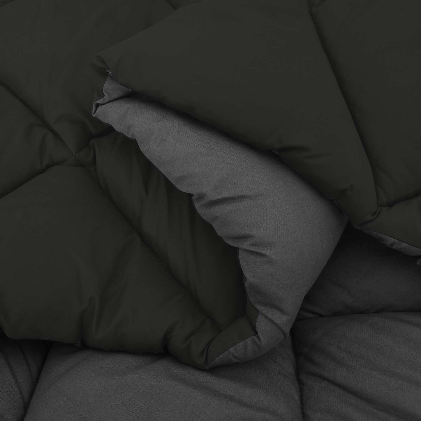 Full Year Duvet Black and Anthracite 135 x 220 cm Microfiber