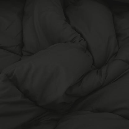 Full Year Duvet Black and Anthracite 135 x 220 cm Microfiber