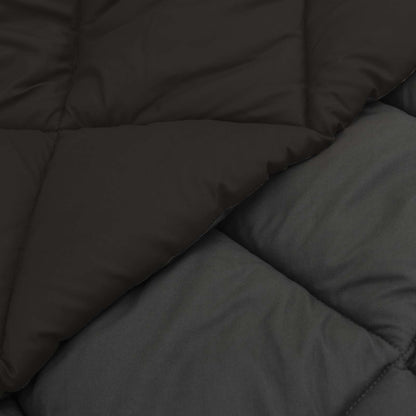 Full Year Duvet Black and Anthracite 135 x 220 cm Microfiber