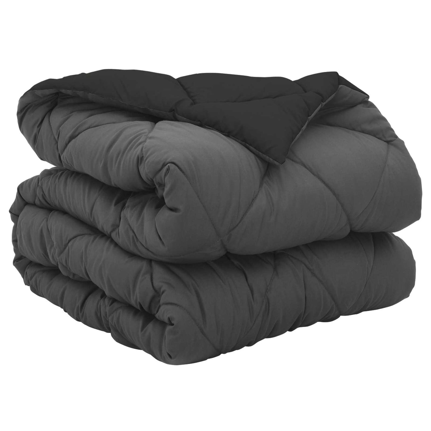 Full Year Duvet Black and Anthracite 135 x 220 cm Microfiber