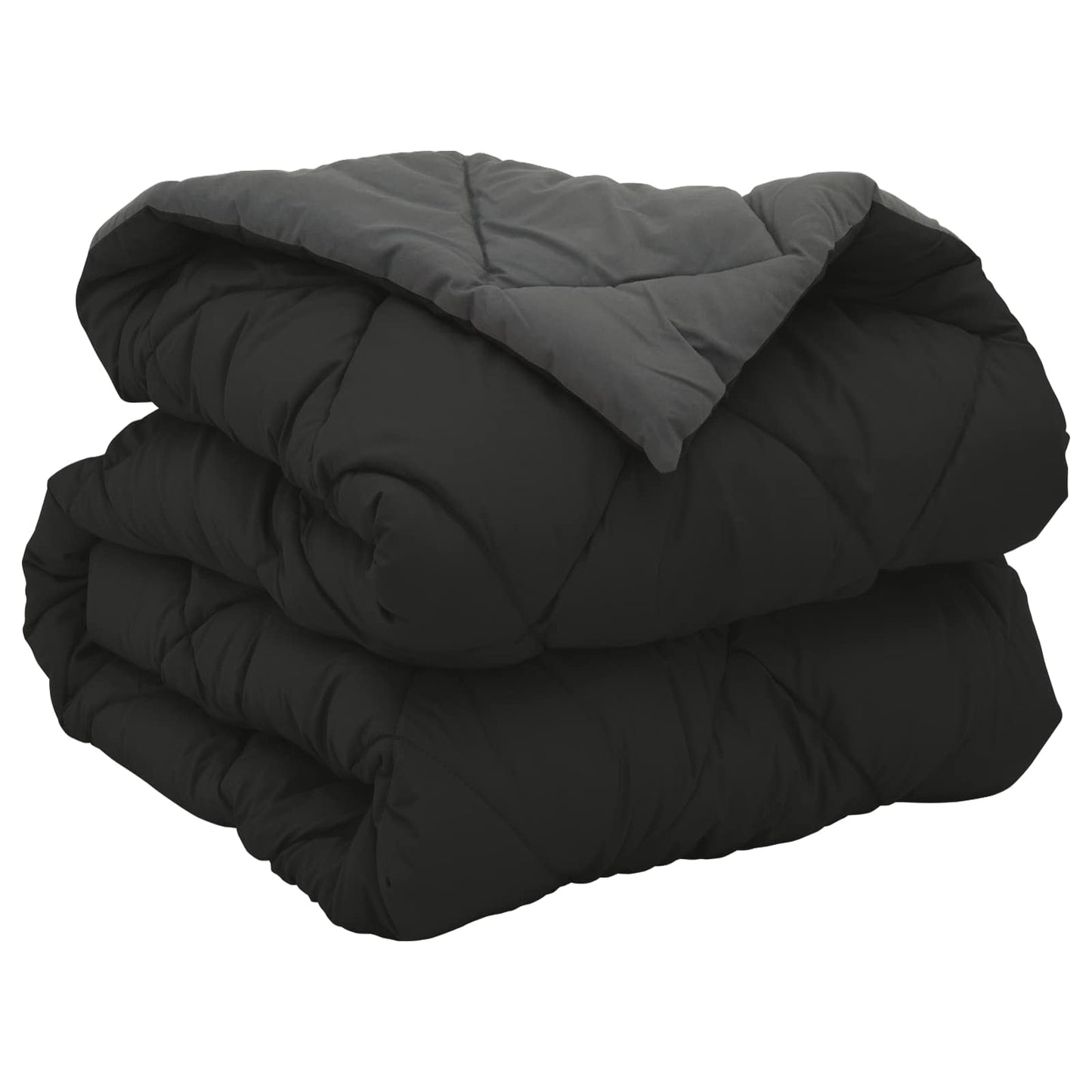 Full Year Duvet Black and Anthracite 135 x 220 cm Microfiber