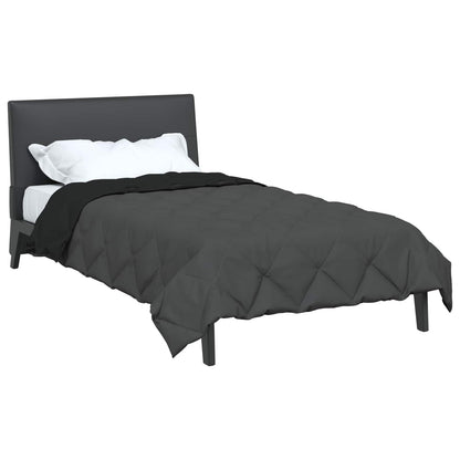Full Year Duvet Black and Anthracite 135 x 220 cm Microfiber