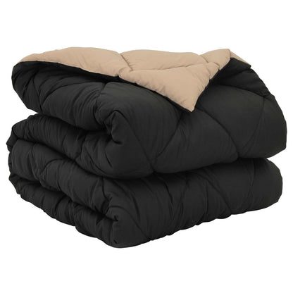 Full Year Duvet 135 x 220 cm 300 gsm Black and Taupe