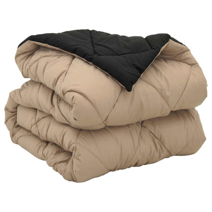 Full Year Duvet 135 x 220 cm 300 gsm Black and Taupe