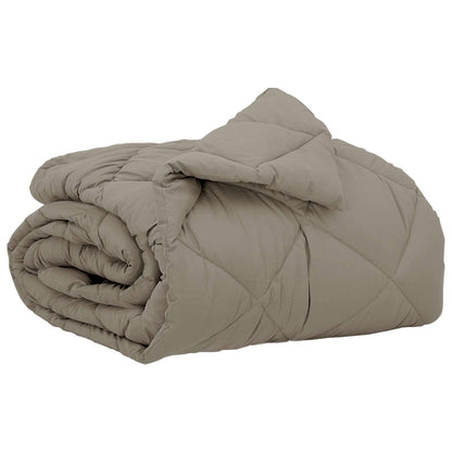 Full Year Duvet Light Grey 140 x 200 cm Microfiber