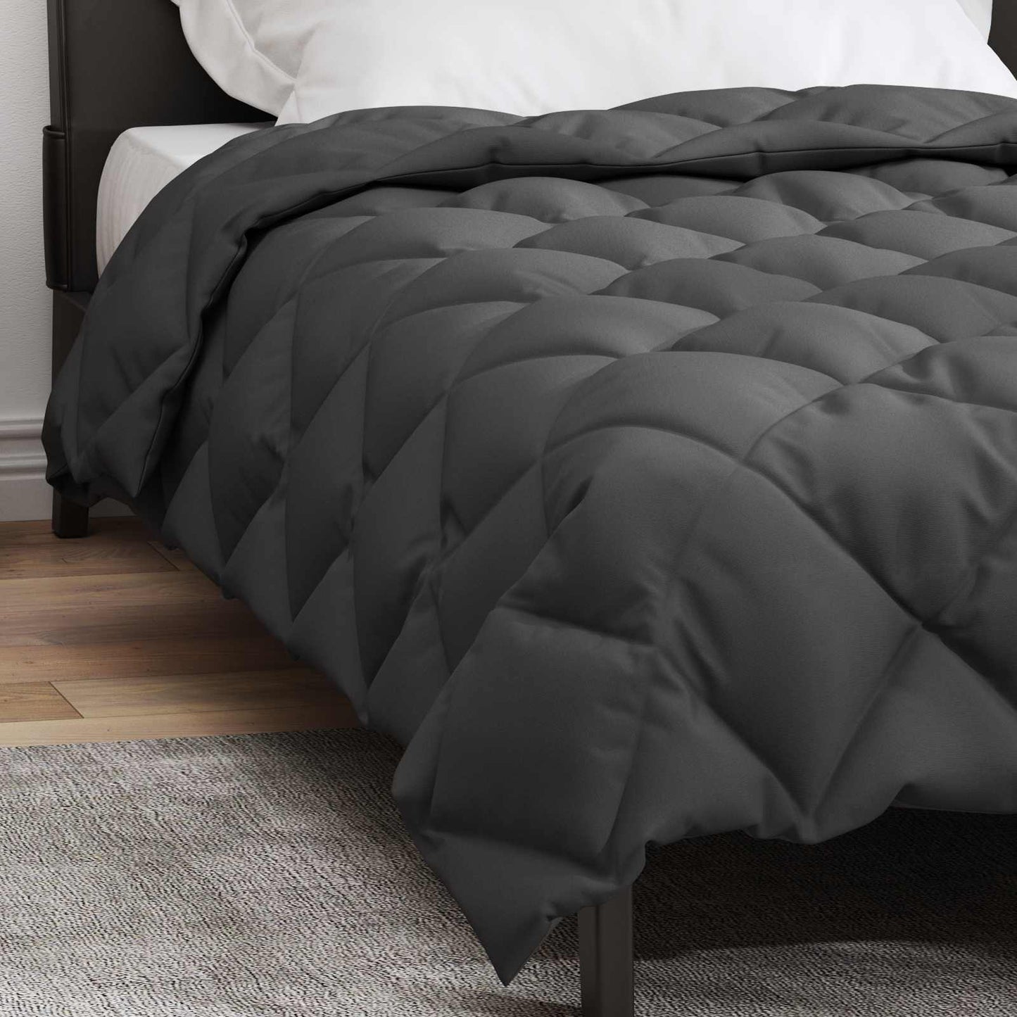 Winter Duvet Anthracite 140 x 200 cm Microfiber