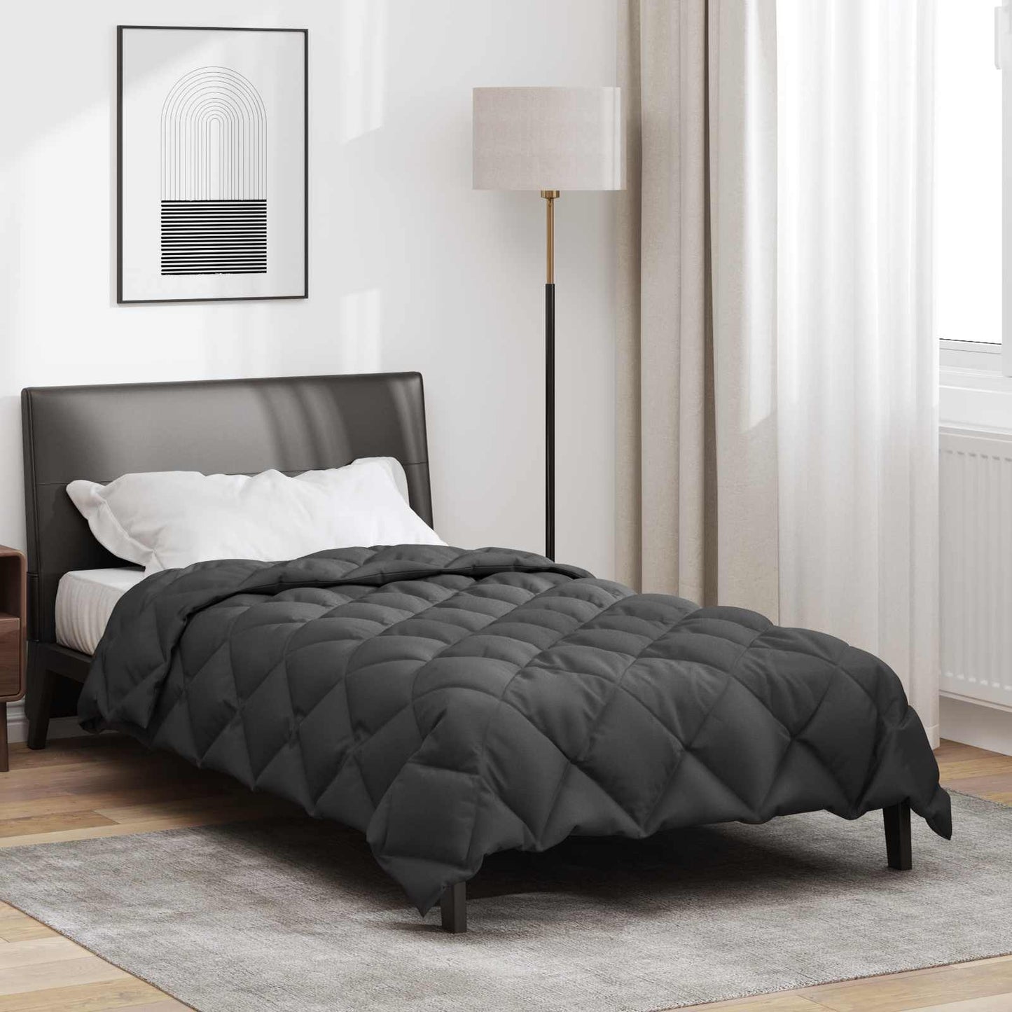 Winter Duvet Anthracite 155 x 220 cm Microfiber