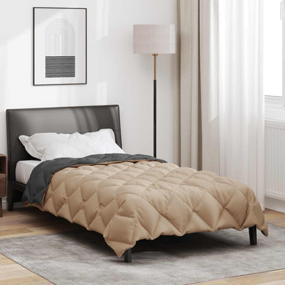 Winter Duvet Anthracite and Taupe 155 x 220 cm Microfiber