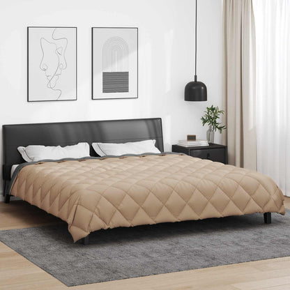 Winter Duvet Anthracite and Taupe 200 x 240 cm Microfiber