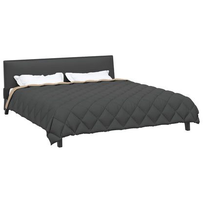 Winter Duvet Anthracite and Taupe 200 x 240 cm Microfiber
